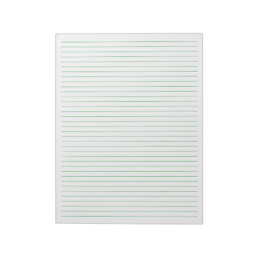 Groene lijnen - Geleid papier met een lengte van 8 Notitieblok (Linkerzijde)