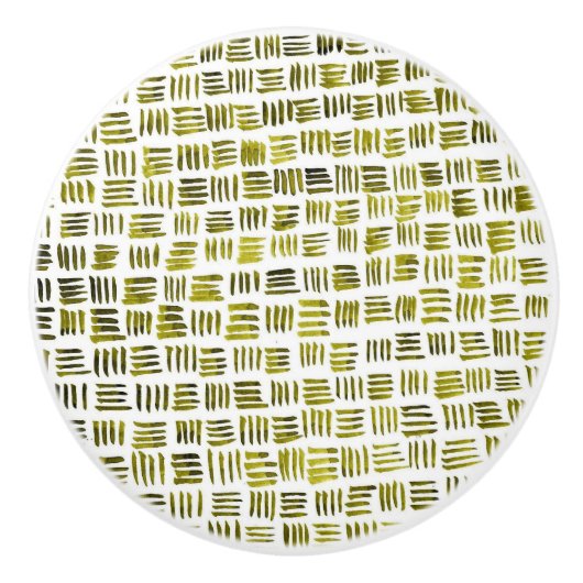 Groene lijnen keramische knop (Voorkant)