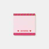 Groene lijnen op Crimson Pattern & de Nota van de  Post-it® Notes (Voorkant)