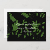 Groene lijnen op zwart sparen de Datum Aankondigingskaart (Voorkant / Achterkant)