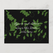 Groene lijnen op zwart sparen de Datum Aankondigingskaart (Voorkant)