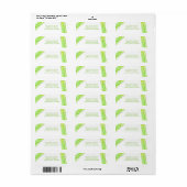 Groene lijnen - Retouradreslabel Etiket (Full Sheet)