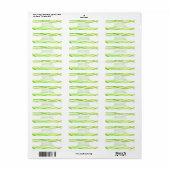 Groene lijnen - Retouradreslabel Etiket (Full Sheet)
