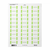 Groene lijnen - Retouradreslabel Etiket (Full Sheet)