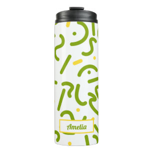 Groene Lijnen Thermokop Thermosbeker