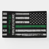 Groene lijnvlag voor militair leger spandoek (Horizontaal)