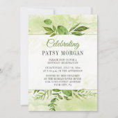 Groene lijst Aquarel spetterende verjaardag Kaart (Voorkant)