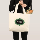 Groene  Lijst Bride Grote Tote Bag (Voorkant (product))