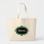Groene  Lijst Bride Grote Tote Bag (Voorkant)