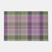 Groene, lila klassieke tartan.  deurmat (Voorkant)
