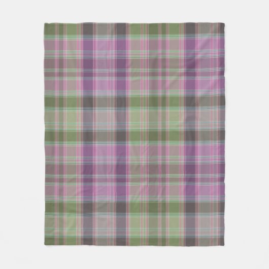 Groene, lila klassieke tartan.  fleece deken (Voorkant)