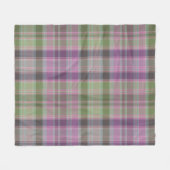 Groene, lila klassieke tartan.  fleece deken (Voorkant (Horizontaal))