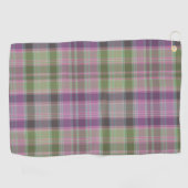 Groene, lila klassieke tartan. golfhanddoek (Horizontaal)