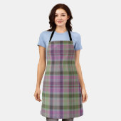 Groene, lila klassieke tartan. schort (Gedragen)