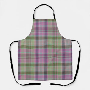 Groene, lila klassieke tartan. schort