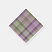 Groene, lila klassieke tartan. servet (Hoek)