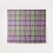 Groene, lila klassieke tartan. wandkleed (Voorkant (horizontaal))
