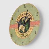 groene Lily Chocolate Clock Grote Klok (Hoek)