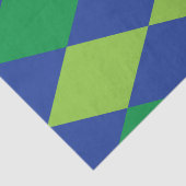 Groene Lime Groene Diamant Geruite Patroon Tissuepapier (Detail)
