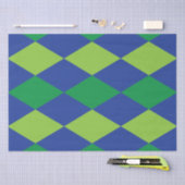 Groene Lime Groene Diamant Geruite Patroon Tissuepapier (Craft)