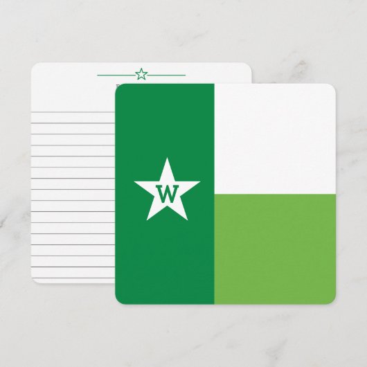 Groene & Lime Texas Vlag Briefkaart (Voorkant / Achterkant)