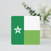 Groene & Lime Texas Vlag Briefkaart (Staand voorkant)