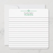 Groene & Lime Texas Vlag Briefkaart (Achterkant)