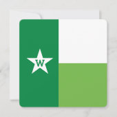 Groene & Lime Texas Vlag Briefkaart (Voorkant)