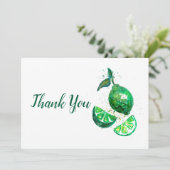 Groene Limoen Bedankkaart (Staand voorkant)