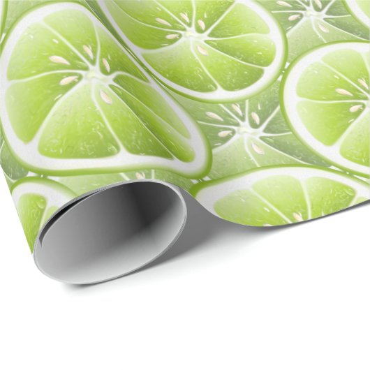 Groene Limoen Cadeaupapier (Rol Hoek)