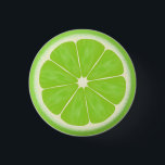 Groene Limoen Citrus Fruit Slice Ronde Button 3,2 Cm<br><div class="desc">Een illustratie van een segment groene limoen. Kunstwerk van Schitterende Doodles.</div>