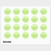 Groene Limoen Citrus Fruit Slice Wedge-Stickers Ronde Sticker (Vel)