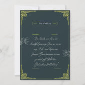 Groene Limoen Elegante bruiloft uitnodiging (Achterkant)