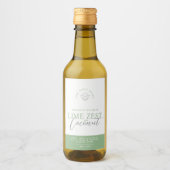 Groene limoen en kokoswas smelten productlabels wijn etiket (Voorkant)