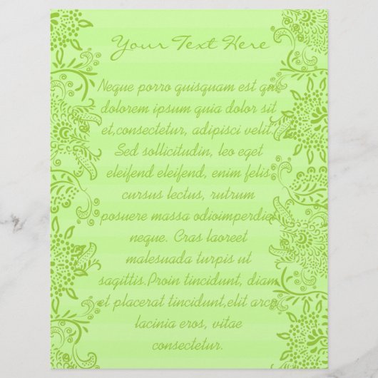 Groene Limoen Gestreepte Swirled Flyer (Voorkant)