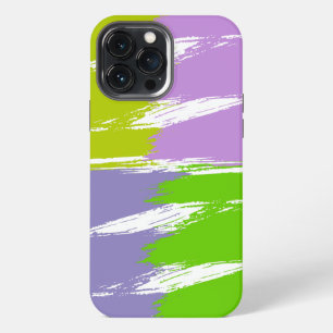 Groene Limoen Lavendel Sering Wit Kwaststreek Verf iPhone 13 Pro Max Hoesje