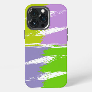 Groene Limoen Lavendel Sering Wit Kwaststreek Verf iPhone 13 Pro Hoesje