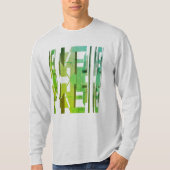 Groene Limoen olijfvormige MCM-look Abstracte kuns T-shirt (Voorkant)