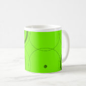 Groene, Limoen Retro Abstracte Kunst Mok (Voorkant rechts)