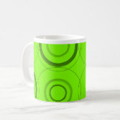 Groene, Limoen Retro Abstracte Kunst Mok (Voorkant links)
