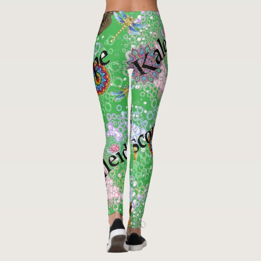 Groene Limoen Sorbet Leggings (Achterkant)