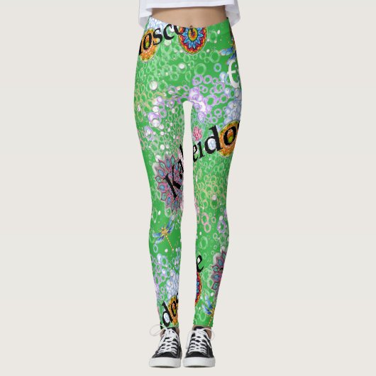 Groene Limoen Sorbet Leggings (Voorkant)