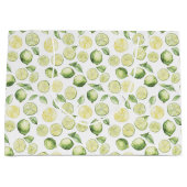 Groene Limoenen Bladeren Fruit Groot Cadeauzakje (Voorkant)