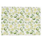 Groene Limoenen Bladeren Fruit Groot Cadeauzakje (Achterkant)