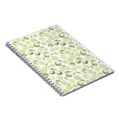 Groene Limoenen Bladeren Fruit Notitieboek (Rechterzijde)