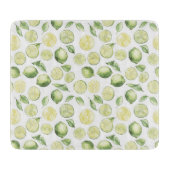 Groene Limoenen Bladeren Fruit Snijplank (Voorkant)