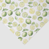 Groene Limoenen Bladeren Fruit Tissuepapier (Detail)
