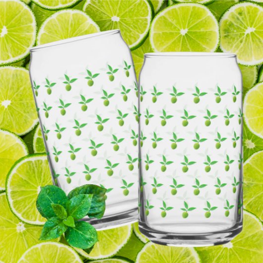 Groene Limoenen Limeade Gin En Tonic Blikvorm Glas
