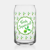 Groene Limoenen Limoenade Blikvorm Glas (Voorkant)