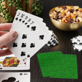 Groene Lincoln Logs die Kaarten spelen